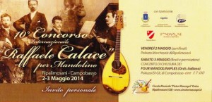 La locandina del concorso internazionale di mandolino 'Calace'