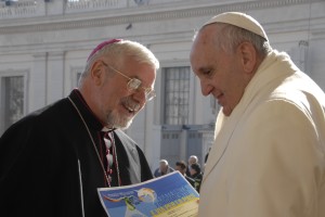 Papa Francesco con l'arcivescovo Giancarlo Bregantini