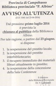 Il manifesto del direttore Vincenzo Lombardi