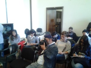 I giornalisti presenti alla conferenza stampa