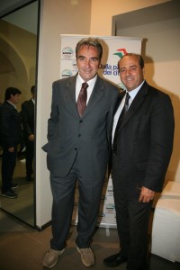 Virgilio Spina, coordinatore provinciale dell'IdV, con Antonio Di Pietro