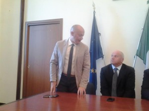 Il sindaco Antonio Battista con il consigliere comunale Francesco De Bernardo