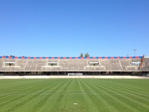 Lo stadio 'Romagnoli' visto dalla Curva Sud