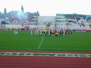 L'ingresso in campo di Maceratese-Campobasso