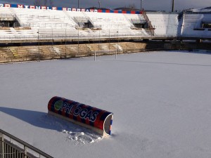 Lo stadio di contrada Selva Piana oggi, venerdì 2 gennaio 2015