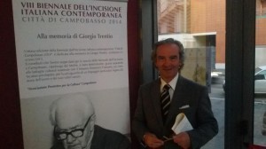 Il Maestro Domenico Fratianni, direttore artistico dell'8^ Biennale dell'Incisione Italiana Contemporanea 'Città di Campobasso'