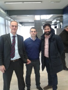 Il sindaco di Parma, Pizzarotti, con l'assessore emiliano Folli, con il consigliere comunale di Campobasso, Stefano Ramundo