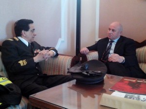 L'incontro tra il sindaco Antonio Battista e il Direttore Generale dei Vigili del Fuoco, Antonio Barone