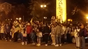 I tifosi della Juventus in Piazza della Vittoria a Campobasso