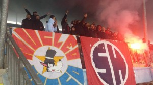 Gli ultras della Curva Nord hanno sostenuto i lupi durante la rifinitura