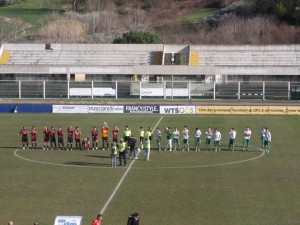 L'ingresso in campo di Chieti - Campobasso