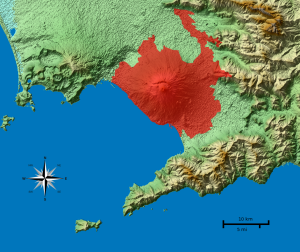 L'area dei Campi Flegrei: la cosiddetta zona rossa è quella più a rischio in caso di eruzione del Vesuvio