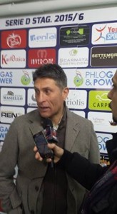 L'allenatore Massimiliano Favo nella conferenza stampa prima del match di Fermo