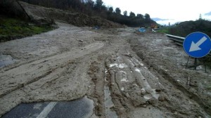 La frana a Fragneto Monforte (foto www.ottopagine.it)