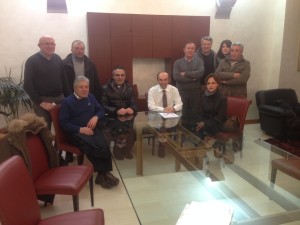 Il presidente Cotugno con i frati di Cercemaggiore