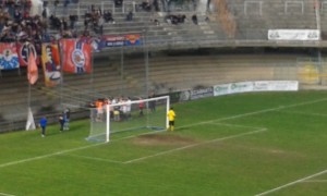 Il Campobasso sotto la Curva Nord