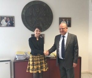 La direttrice dell'Usr, Anna Paola Sabatini, e il Rettore Gianmaria Palmieri