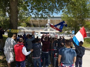 I tifosi del Campobasso hanno salutato la squadra alla partenza per Fano