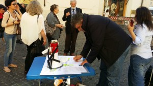 Cimino durante la manifestazione