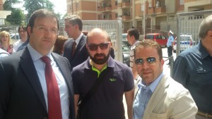 L'assessore Sabusco, il consigliere comunale Maroncelli e il sindacalista Guarracino