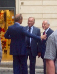 Marco Oreste Bianchi Milella, di spalle, Francesco Bellavista Caltagirone e l'ex sottosegretario di Stato, Gianni Letta