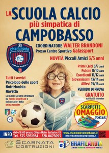 La locandina della scuola calcio Chaminade Campobasso