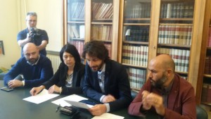 La conferenza stampa dei consiglieri comunali del Movimento 5 Stelle