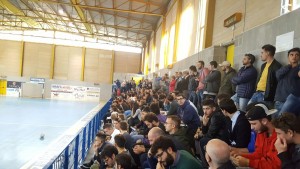 Il pubblico della Chaminade Campobasso al campo di calcio a 5 dello 'Sturzo'