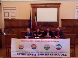 I consiglieri comunali di minoranza Pilone, Cancellario, Scasserra e Tramontano