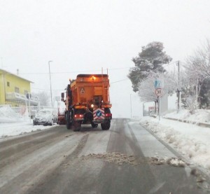 I primi mezzi pronti sulla neve a Campobasso 