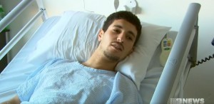 Il bojanese Luigi Spina nel letto dell'ospedale di Melbourne