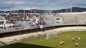 I tifosi della Curva Nord nel match contro la Vastese