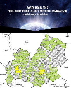 mappa 10 marzo ora della terra 2017