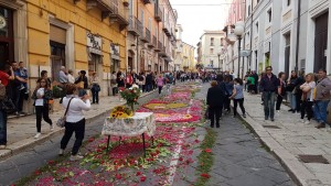 L'Infiorata lungo via Marconi