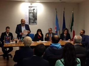 Un momento della conferenza stampa di presentazione della mostra
