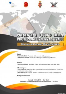 locandina incontro protezione internazionale