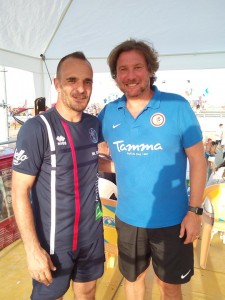 L'allenatore Bonetti con il trainer del Foggia, Stroppa