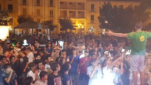 Piazza Vittorio Emanuele II durante l'esibizione delle band giovanili