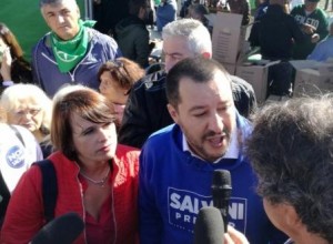 Aida Romagnuolo e Matteo Salvini