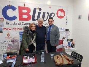Il giornalista italo-canadese Angelo Persichilli con i colleghi Giuseppe Formato e Fabiana Abbazia
