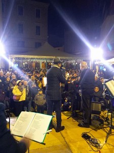 Le Maitunate a Piazzetta Palombo durante la sera del 31 dicembre 2017