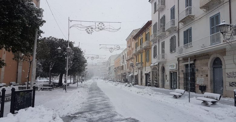 Foto repertorio - neve su Campobasso/ Gennaio 2019