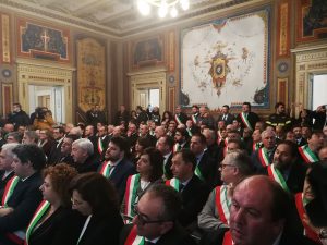 I sindaci presenti all'incontro con Conte